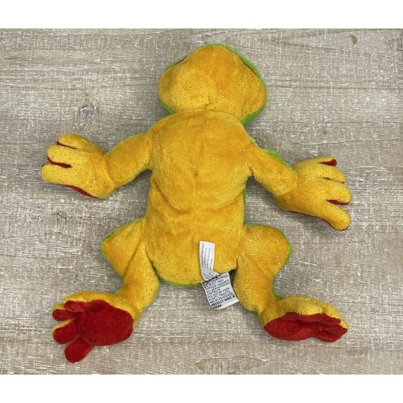GANZ WEBKINZ 9" Tree Frog Plush Toy HM109 Lime Green Yellow Cute Frog NO CODE - Picture 3 of 6